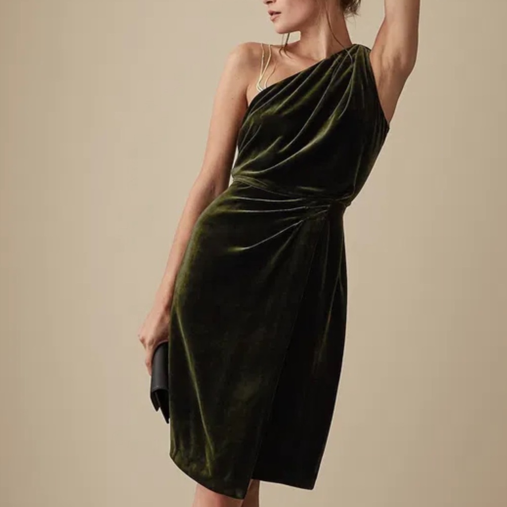 Una Cocktail Dress - Reiss dark green velvet